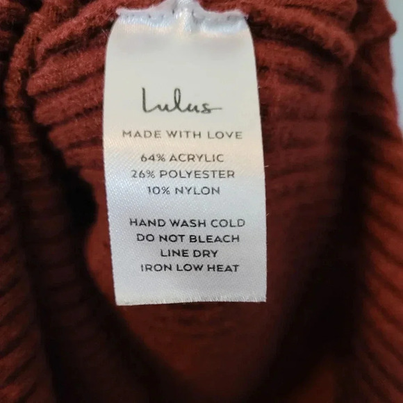 LULU'S ribbed knit puff balloon sleeves mock neck stretchy bodycon Midi Dress XL - Picture 12 of 12